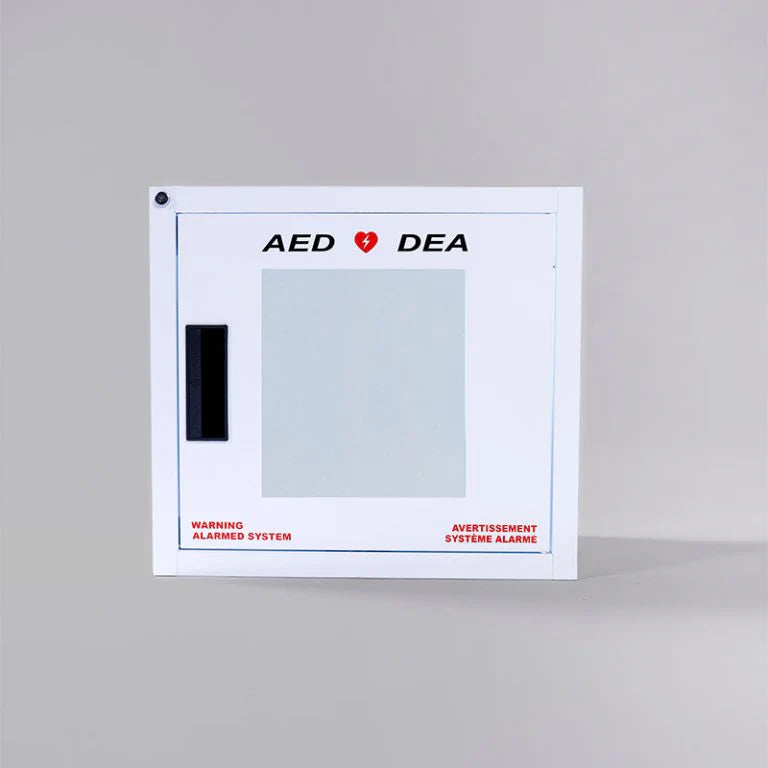 R7 Bilingual Square-Top Alarmed AED Cabinet