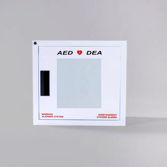 R7 Bilingual Square-Top Alarmed AED Cabinet