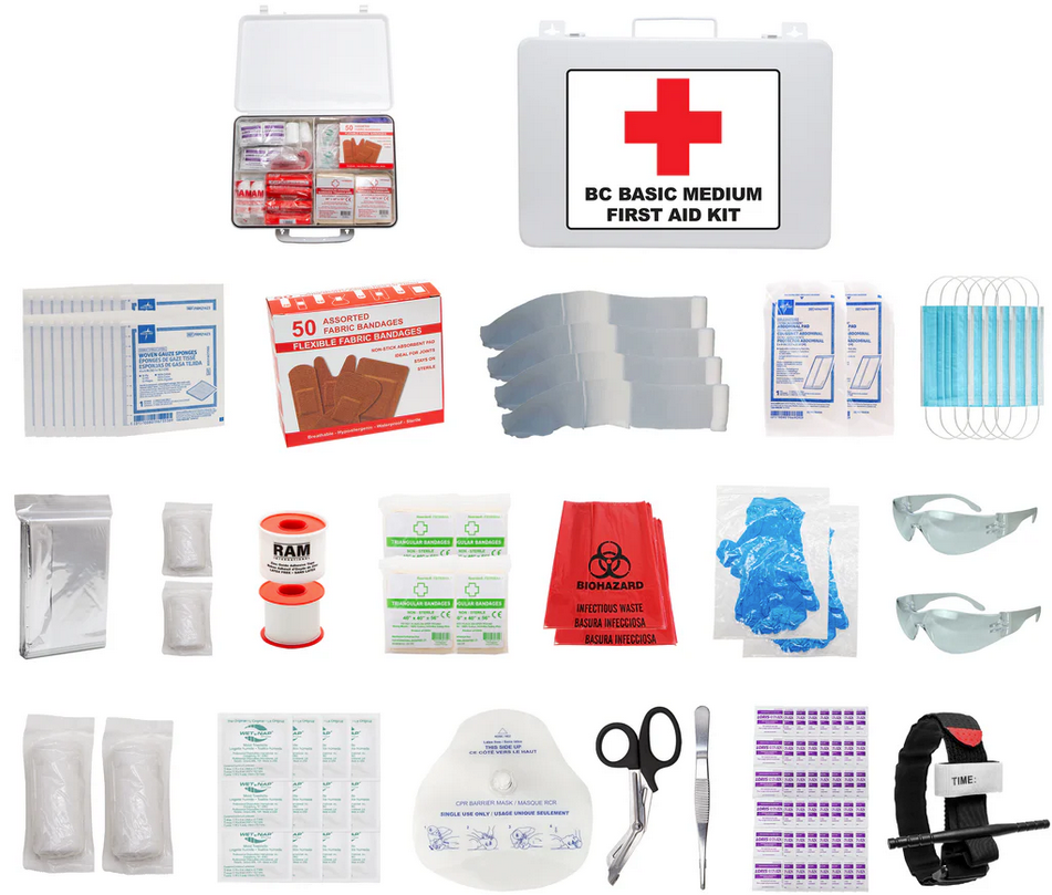 WorkSafeBC Basic (Level 1) First Aid Kit - Metal Box